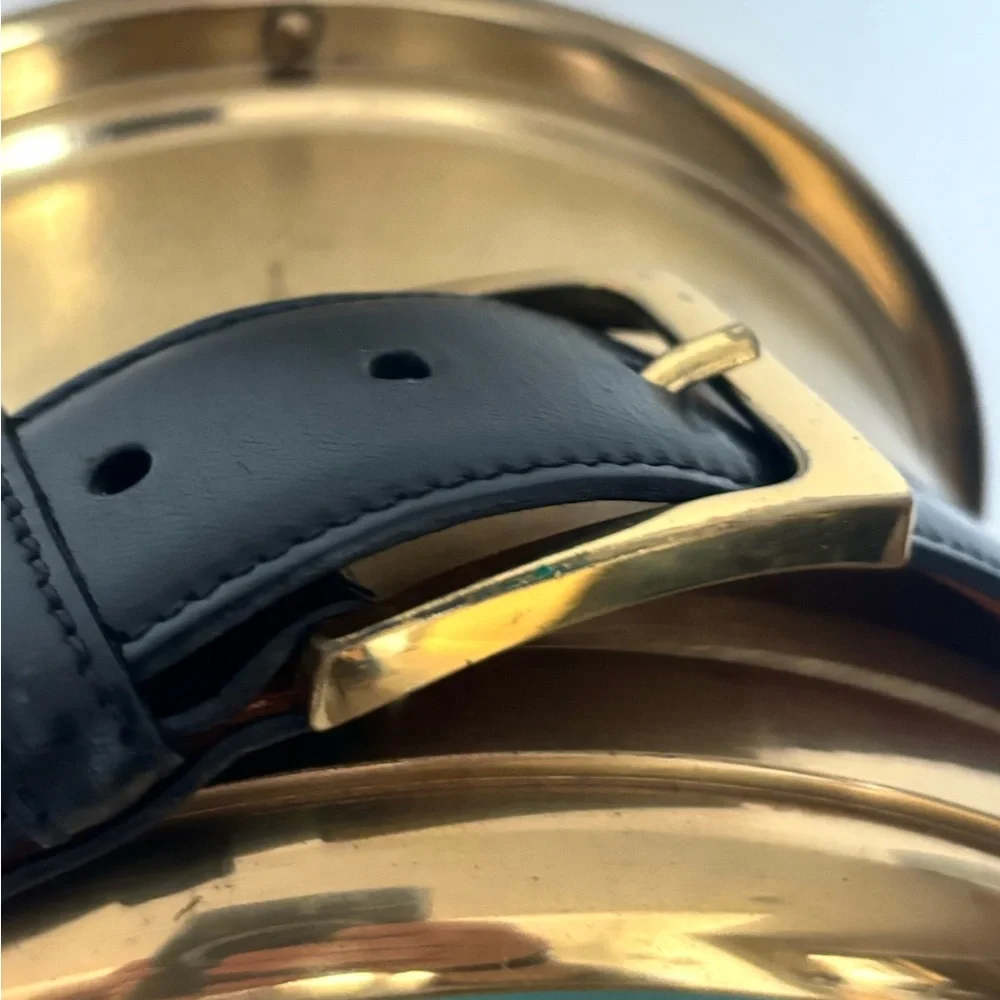 Mens Cortina Hand Polished Leather Large 40 with Gold Buckle